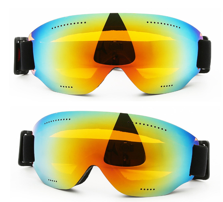 China Ski Goggles with UV Protection &amp; Anti-Fog Coating for Clear Vision PC Single Mirror Lens supplier
