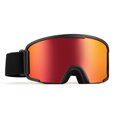 Half frame large cylinder double anti-fog ski glasses Bright red mountain goggles Three layers of sponge and silicone ta supplier