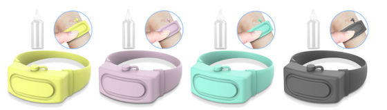 Hand Sanitizer Disinfectant Sub-packing Silicone Bracelet Wristband Hand Dispenser Wearable Hand Sanitizer Dispenser Pum supplier