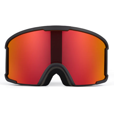 Half frame large cylinder double anti-fog ski glasses Bright red mountain goggles Three layers of sponge and silicone ta